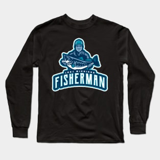 Lake Michigan USA Fisherman Long Sleeve T-Shirt